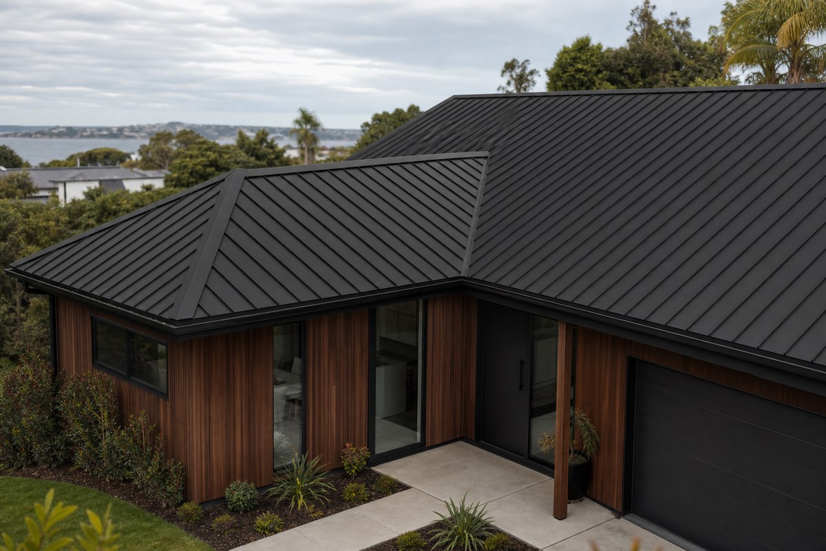 New Zealand home with coated steel roof colour preview